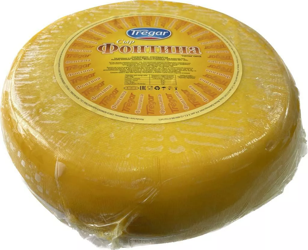 сыр полутвердый fontina, мдж 45% головка в Москве