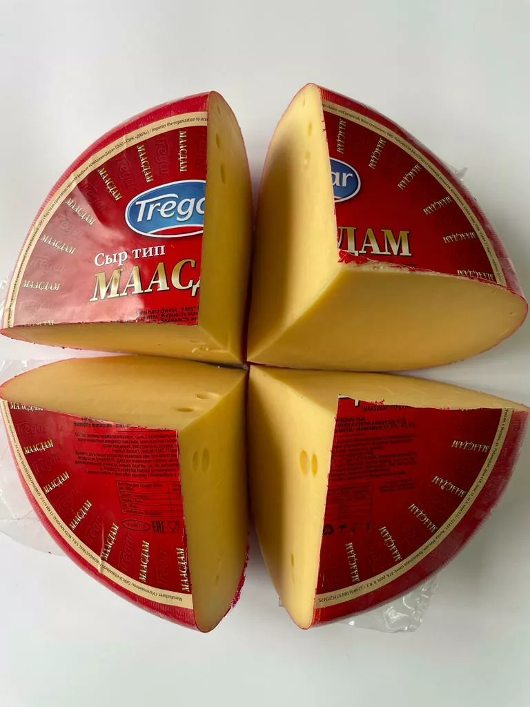 сыр твердый maasdam, мдж 41%, головка в Москве 6