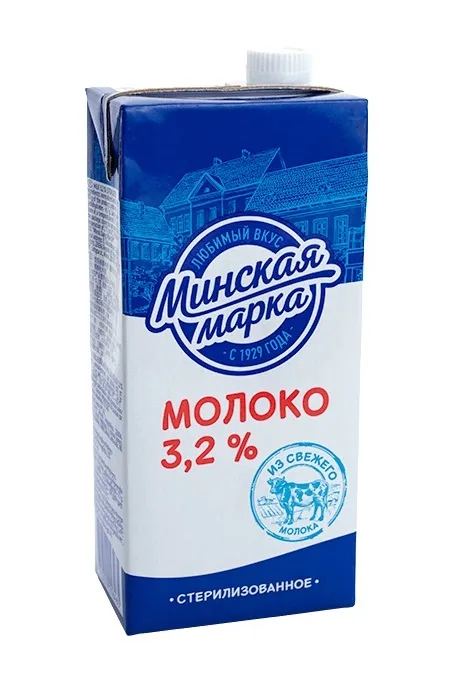 фотография продукта Молоко Минская 3.2% 1 литр