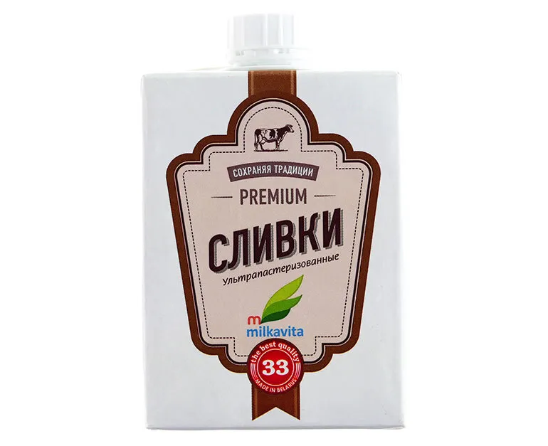 сливки Милкавита Премиум 33% 0.5 литра в Москве