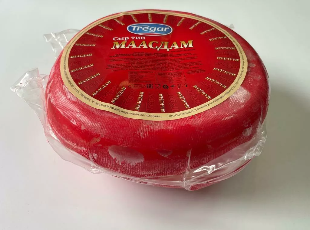 сыр твердый maasdam, мдж 41%, головка в Москве 5